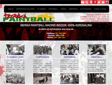 Tablet Screenshot of iberikapaintball.com